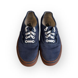 Vans Authentic Unisex Off the Wall Blue Denim/Gum Sole Sneakers Size W 5.5/M 4